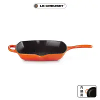 在飛比找momo購物網優惠-【Le Creuset】琺瑯鑄鐵鍋典藏單耳單柄方鐵烤盤 26