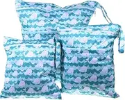 HONITANO 3pcs Reusable Diaper Storage Bag Versatile Nursery Organizer for Wet Dry Items Durable and Breathable Cloth for Indoor Outdoor Use