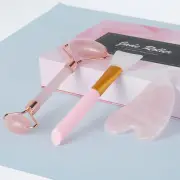 Jade Roller Gua Sha Facial Massage Eliminate Puffiness Wrinkles Women veAtL