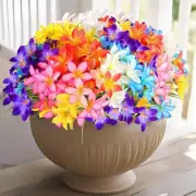Artificial Fake Flowers for Outdoor Spring Decoration, 12 Bundles UV 6 Colors
