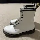 Dr. Martens Women’s Size 7 Doc Air Wair 11821 White Combat Boots New NO LACES