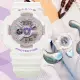 【CASIO 卡西歐】BABY-G 未來風 夢幻偏光色彩 Y型構造雙顯錶-珠光白(BA-110FH-7A 防水100米)