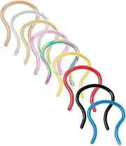 [BodyJewelryOnline] 6 Pc. Titanium Plated Over 316L Surgical Steel Septum Retainer 16 Gauge