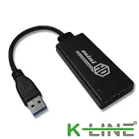在飛比找Yahoo奇摩購物中心優惠-k-Line USB3.0(公) to HDMI(母) 外接