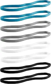 [Tabanzhe] Boys Headband for Kids-8PCS Sports Headband Non-Slip Elastic Thin Sports Hairbands Football Headbands Breathable Sweat Bands for Running Exercise Women Girls