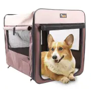 Pet Carrier Bag Soft Dog Crate Cage Kennel Tent House Foldable Portable Car Bed Brown 82*58*58CM
