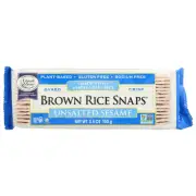 Brown Rice Snaps®, Unsalted Sesame, 3.5 oz (100 g)
