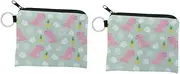[SHERCHPRY] 2pcs Practical Coin Change Purse Dinosaur Design Key Bag Coin Pocket Compact Wallet for Ladies Kids Adults