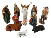 Nacimiento Navideño 7.5” Resin Nativity Christmas Figurines 11 Pcs Set, 65319-8