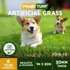 Prime Turf Artificial Grass Synthetic Fake Lawn Turf 1mx20m Plant 4-coloured