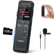 160GB Digital Voice Recorder with Playback 1100mAh Mini Audio Recording Devic...