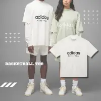 在飛比找Yahoo奇摩購物中心優惠-adidas 短袖上衣 Basketball Tee 白 黑