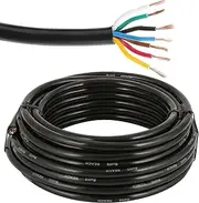 ETUKER Vehicle Cable 7 Core 10 m Cable Trailer 7-Pin Camping Vehicle Cable Cross Section 7 x 0.5 mm² Round Cable Trailer Wiring Harness 7 Pin