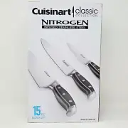 Cuisinart C77TRN-15P Nitrogen Collection 15-Piece Knife Block Set, Black