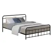 Bed Frame Metal Bed Frame LEO - Queen (Black)