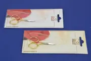 (2) NOS Premax Italy 2-3/4" Gold Gilted EMBROIDERY SCISSORS