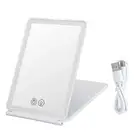 LED Makeup Mirror 3X Magnifying Lighted Compact Rechargeable Portable For AU