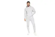 Crosshatch Mens Emmon Hoodie And Joggers Set (Grey Marl) - UTBG129