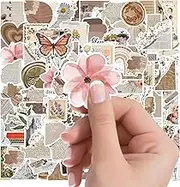 120PCS Scrapbook Stickers,Waterproof Scrapbook Aesthetic Sticker,Journal Sticker, Vintage Stickers for Planner & Junk Journal, Deco Papers,Scrapbooking Supplies for DIY Paper Crafts