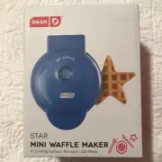 Dash Star Mini Waffle Maker 4' Waffles Easy to Clean Non-Stick Surfaces