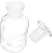 Cabilock 1Pc Wide Mouth Glass Bottle Chemical Sample Storage with Scale Borosilicate Glass Strong Break Resistance for Laboratory Use