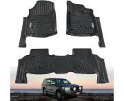 AUSGO TPE Floor Mats for Toyota Landcruiser 200 Land Cruiser 200 LC200 GX/GXL 2007-2012,Door Sill Covered All-Weather Anti-Slip Durable 5D Moulded Floor Ma