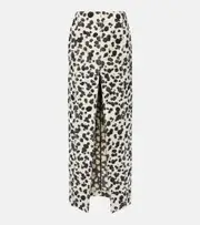 [Area] Area Dalmatian front-slit denim maxi skirt AU 4 white
