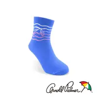 在飛比找PChome24h購物優惠-Arnold Palmer 多彩水波止滑童襪-藍/粉