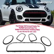Front Bumper Grille+Light Trim Frame For Mini Cooper F55 F56 F57 2021-2024 2022 (for: Mini)