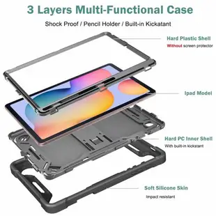 適用于三星Samsung Tab S6 Lite Stand Case P610 P615 Anti-Shock Cover平板保護殼帶支架