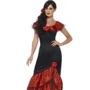 Smiffys Flamenco Senorita Costume Adult Black 45514m Medium