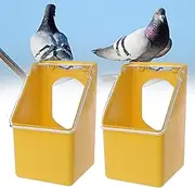 Pigeon Feeder Water 2 Pack Quail Bird Chicken Feeder Water Dispenser Drinkers with 2 Hole Pet Bowls & Feeders Eat Food