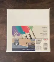 Crafter’s Choice : Two Stretched White Canvas Panels : 6 in x 6 in