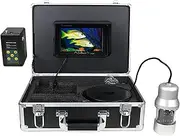 Underwater Fishing Camera, Portable Video Fish Finder, 7 Inch LCD Monitor, 360° Rotating Camera Underwater Viewing System, 18pcs LED White Lights for Ice Lake Sea Boat Kayak Fishing