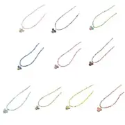 Sweet Butterfly Pendant Necklace Seed Bead Chain Short Choker Necklace Jewelry