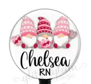 Christmas Retractable ID Name Card Badge Reel, ID Badge Holder, Credential-5963