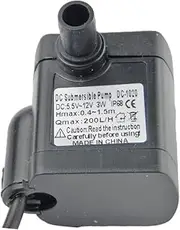 CHANCS 3W 5.5-12V DC Mini Submersible Water Pump for Solar Power