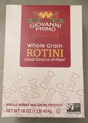 WHOLE GRAIN ROTINI MACARONI NON GMO 454 g BEST BY DEC. 26, 2026
