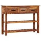 vidaXL Sideboard with 3 Drawers 110x30x80 cm Solid Wood Acacia