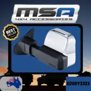 MSA 4X4 TOWING MIRRORS FOR HOLDEN COLORADO & ISUZU D-MAX CHROME TM801