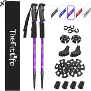 Nordic Walking Trekking Poles - 2 Sticks with Anti-Shock and Quick Lock System,