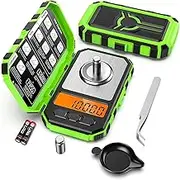 Newset AMIR Digital Milligram Scale, 50/0.001g High-Precision Pocket Jewelry Scale, LCD Backlit Display, 6 Units, Auto Off, Tare with 20g Calibration Weights Tweezers (Batteries Included)