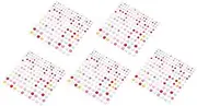 Healeved 5Pcs Face Pearl Stickers Adhesive Decorative Pearls for Makeup DIY Crafts Festivals Parties Reusable Flat Back Pearls for Hair and Face Decoration