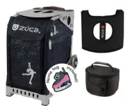 Zuca Ice Queen Sport Bag & Frame (Gray) w/ Gift Lunchbox & Seat Cover (Black)