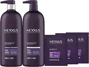 Nexxus Keraphix Shampoo and Conditioner - Damaged Hair Treatment System with Keratin Protein and Black Rice, 2 Count & 3 Repair Masks Treatment, 33.8 oz, 1.5 oz, 3 Count, 5 Count (Pack of 1)