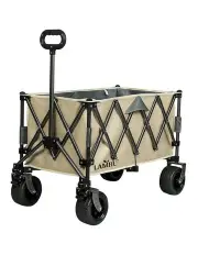 [Lambu] Folding Trolley Wagon Cart in Khaki