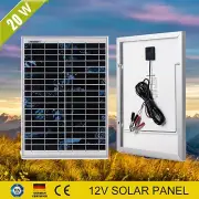 12V 20W Solar Panel Trickle Car Battery Charger Power Portable Waterproof Boat