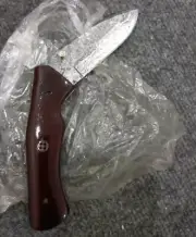 Folding Knife Custom Handmade Damascus 0298