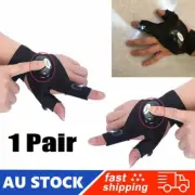 Waterproof Night Light Fishing Gloves with LED Flashlight Rescue Tools Outdoor