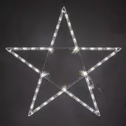 32 Lighted Christmas Star Outdoor Star Light, Cool White LED Christmas Star Deco